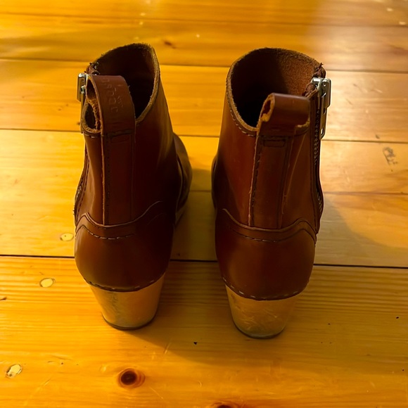 Swedish Hasbeens “Zip it Emy” Ankle Boot Clog in Cognac size 8 - Picture 7 of 9